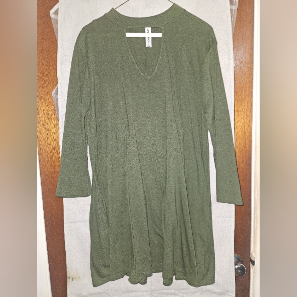 Zenana Olive V-Neck Top
